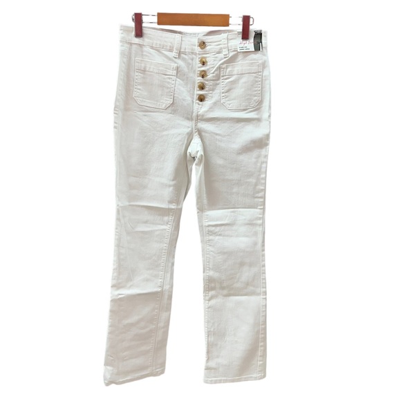 NEW Suko Jeans White High Waist Flare Leg Jeans Women’s Size 6 - Picture 1 of 10